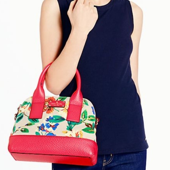 Kate Spade 2pc Southport Avenue Floral Bag & Wallet SET, Pink/Multi Color - Picture 2 of 5